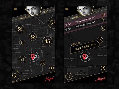 Check In check in classy dating gui magnet map sleek ux
