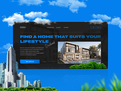 Dubai real estate agency — Website Design dubai landing real estate agency ui web