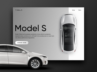 Tesla Model S — Website Design car landing site tesla ui webdesign