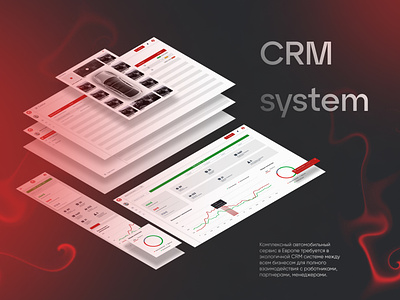 CRM system UI/UX