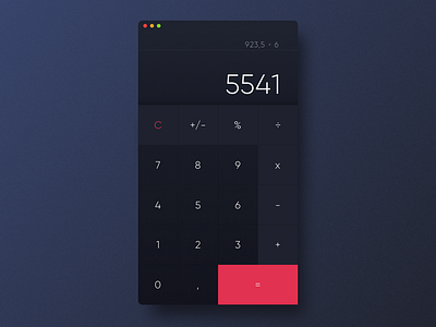 Daily UI 004 004 calculator dailyui dark math