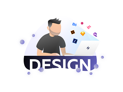 Design Illustration chara creative design gradient illustration process work