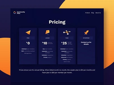 Pricing Page