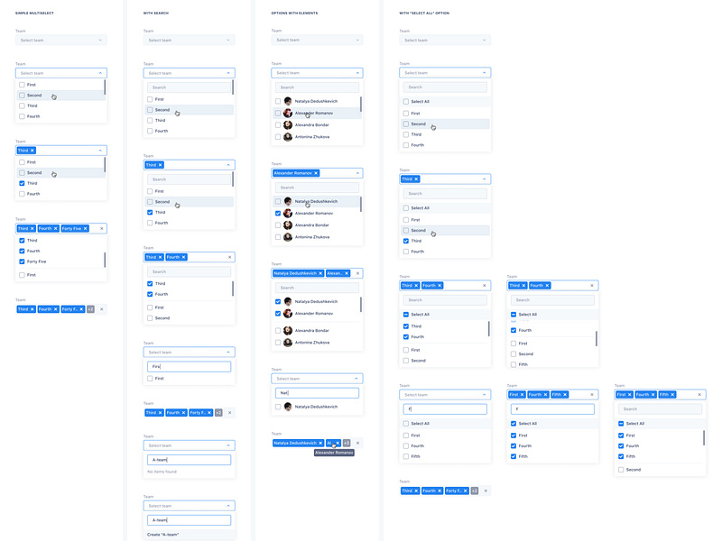 Multiselect types by Ilya Tyulin on Dribbble