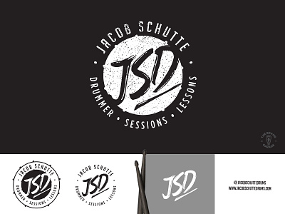 Jacob Shutte – Drummer (JSD) band brand brand design branding design drummer drums logo logo design typography