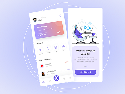 E-Wallet - Mobile App app branding design ui ux