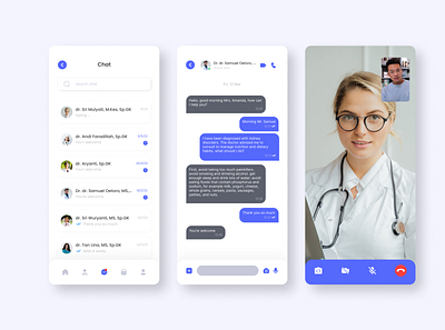 Chat & Video Call - Health Care App app chat design health care ui ux video call