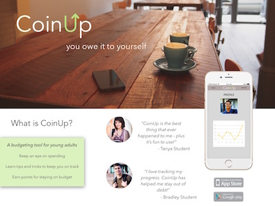 CoinUp App Landing Page