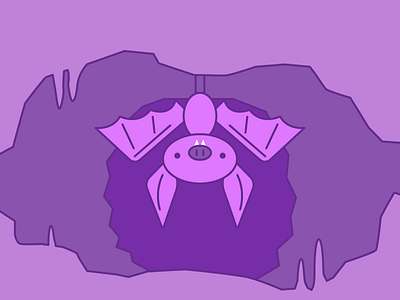 Bat animal bat cave cute kawaii ohio purple
