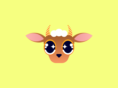 Stargazed Goat animal cute design farm animal goat icon illustration kawaii