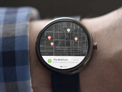 Android Wear Map Results android watch android wear google google watch map ui ux watch