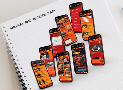 American Food Restaurant APP app design ux