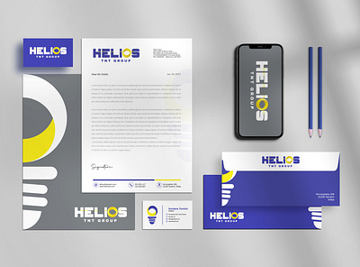 Brand identity, Helios adobe illustrator adobe photoshop brand identity branding bulb company logo corporate identity corporate identity design design graphic design graphic designer graphics helios illustration logo rebranding stationery design sun visual identity visual identity design