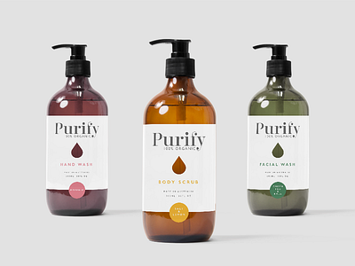 Branding for a new body care range, Purify