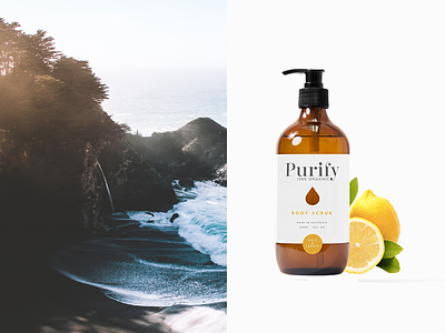 Purify skincare, salt and lemon. bodycare branding green lemon organic product purify skincare
