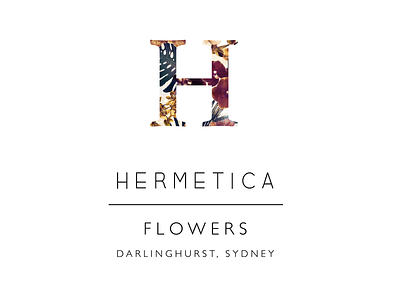 Hermetica branding design florist flowers logo sydney