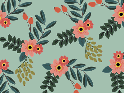 Floral Pattern colour cv design flat floral flower illustration illustrator pattern vector