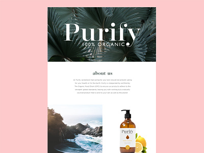 Purify Completed Portfolio bodycare branding logo organic portfolio product purify skincare
