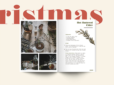 Christmas Cocktail Editorial Piece christmas cocktails design editorial indesign magazine recipes