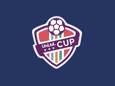 The Annual Unltd Cup Competition charity colour flat football kids logo soccer unltd vector