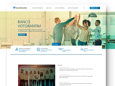 Banco Votorantim - UI Bank Website bank design financial ui uidesign webdesign website