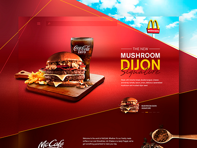 McDonalds - UI Concept Website design fast food hamburger mcdonalds ui ui design webdesign website