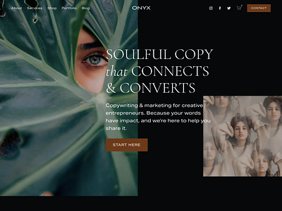 The Onyx Homepage Website Template branding design graphic design ui