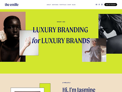 Bold Version of The Emille Website Template branding design graphic design ui website
