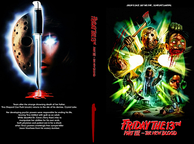 Friday the 13th Part VII: The New Blood DVD cover custom dvd fridaythe13th horror thenewblood