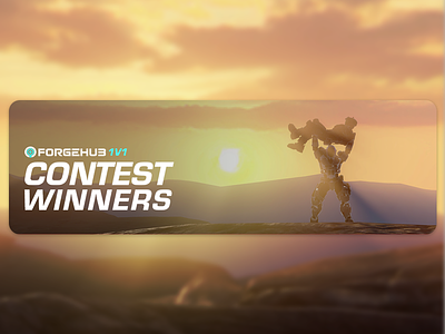 Article Banner: 1v1 Contest Winners banner layout photo type