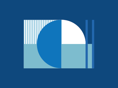 Inspired by Shapes design illustration lines negative space shapes toronto blue flat ui space