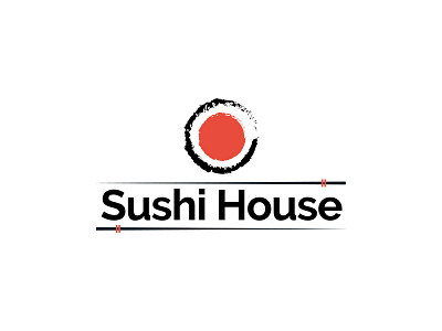 Sushi House Logo clean illustrator logo logo design simple sushi