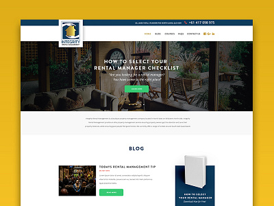 Integrity Rental Management Web Design