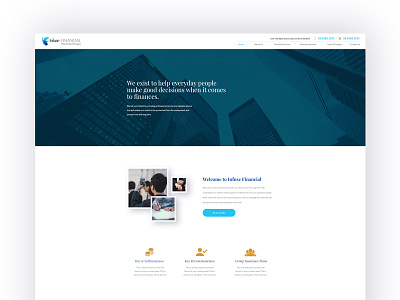 Finance Website clean photoshop ui ux web design webdesign website