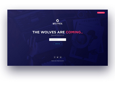 Wolfpack Creative Coming Soon Page clean coming soon comingsoon design landing page landingpage photoshop ui ux web design webdesign