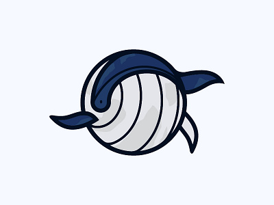 Blue Whale blue bluewhale circle grey ilustrator logo whale