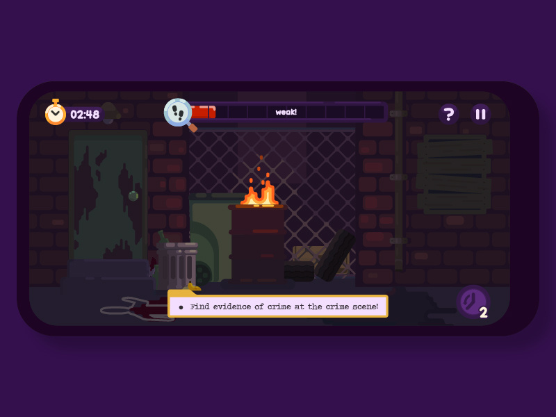 Crime Scene dribbble design vector night concept adobe illustrator game illustration mobilegame ios android