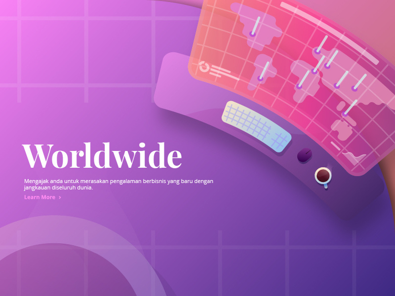 Worldwide Landing Page ux ui illustrator design trading adobe vector worldwide illustration ui ux ui ux design landing page