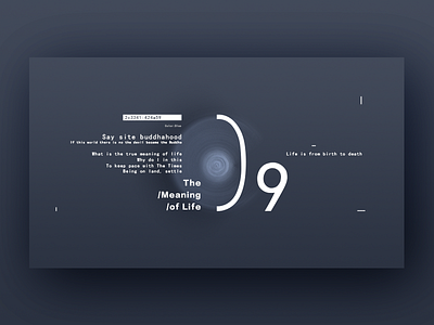 The meaning of life. design、white、blue、gray ui、layout、web、web