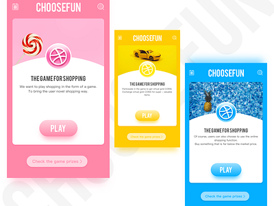 CHOOSEFUN ui、app、china、yellow、blue、pink