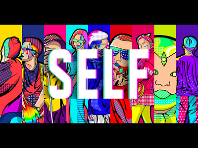 BE YOURSELF color girl illustration man self