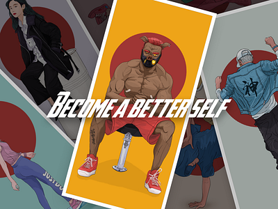 Become a better self color illlustration man woman