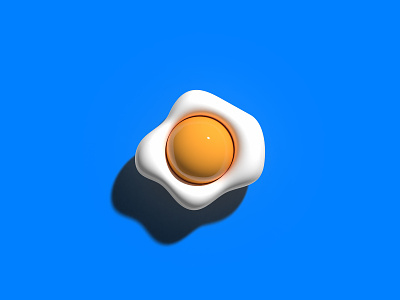 3d rendering egg icon