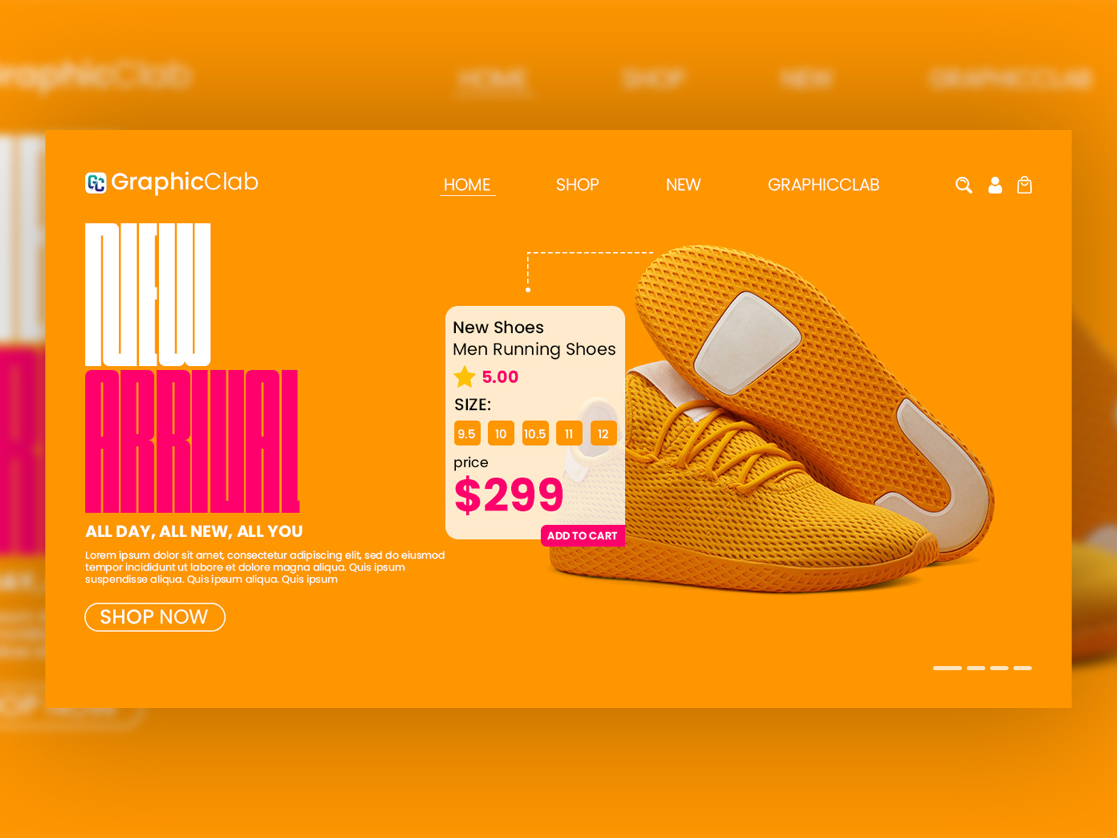 Shoes Website | Shoes Website Homepage Design by GraphicClab on Dribbble