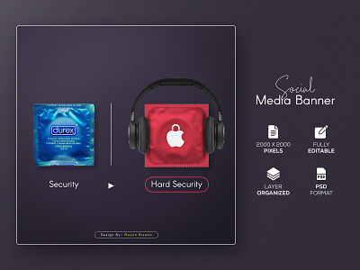 Durex VS Apple condom social media banner design ad design ads advertising apple condom banner ads banner inspirations branding condom web banner design free mockup graphic clab illustration logo rajib biswas shopify banner social media banner examples social media post design social media post template ui web banner ad