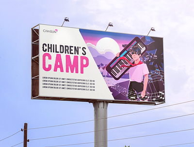 Illustration for a children's camp camp children creativity design flat graphic design illustration social summer vector