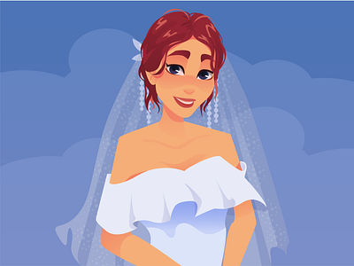 Bride flat illustration