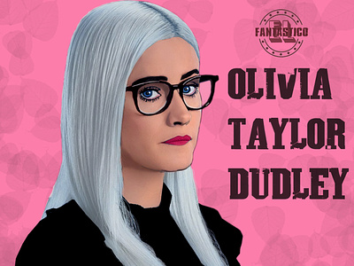 Portrait drawing of Olivia Taylor dudley photoshop