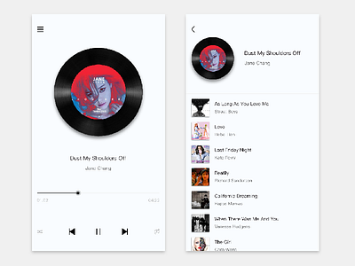 music app app page ui