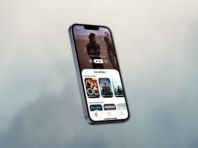HBO Max mobile app redesign on ios.